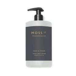 Moss St - Sage & Cedar Hand & Body Cream 450ml