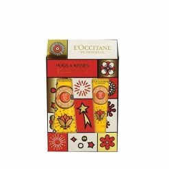 L'Occitane - Christmas Ltd Ed. Hug & Kiss Golden Latte Hand Cream/Lip Balm 2pce