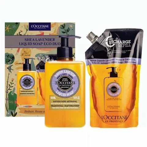 L'Occitane - Shea Lavender Liquid Soap Eco Duo 2pce 3 L'Occitane - Shea Lavender Liquid Soap Eco Duo 2pce
