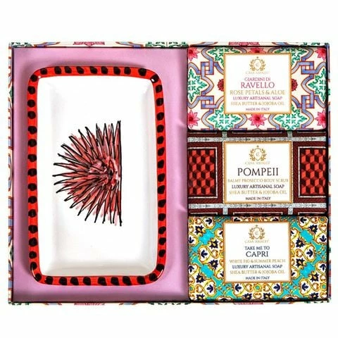 Casa Amalfi - Pink Maiolica Luxury Artisanal Soap Gift Box 4pce 3 Casa Amalfi - Pink Maiolica Luxury Artisanal Soap Gift Box 4pce
