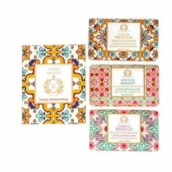 Casa Amalfi - Sunset In Procida Maiolica Luxury Artisanal Soap Box 3pce