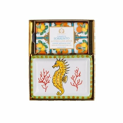 Casa Amalfi - Summer In Sorrento Luxury Artisanal Soap W/Dish Gift Set 2pce 3 Casa Amalfi - Summer In Sorrento Luxury Artisanal Soap W/Dish Gift Set 2pce