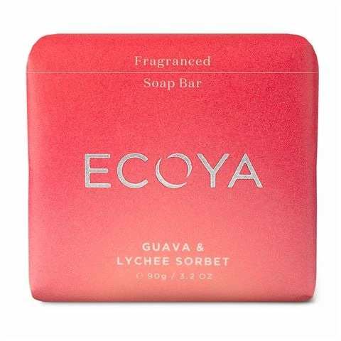 Ecoya - Guava & Lychee Sorbet Fragranced Soap Bar 90g 3 Ecoya - Guava & Lychee Sorbet Fragranced Soap Bar 90g