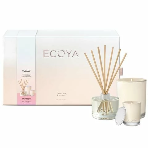 Ecoya - Sweet Pea & Jasmine Luxe Gift Set 3 Ecoya - Sweet Pea & Jasmine Luxe Gift Set